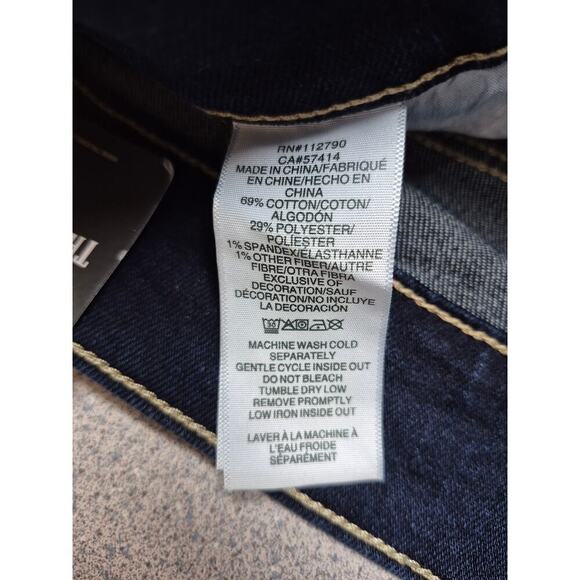 NWT True Religion Rocco Relaxed Skinny Dark Blue Jeans Sz W34 x L32 - Picture 3 of 7